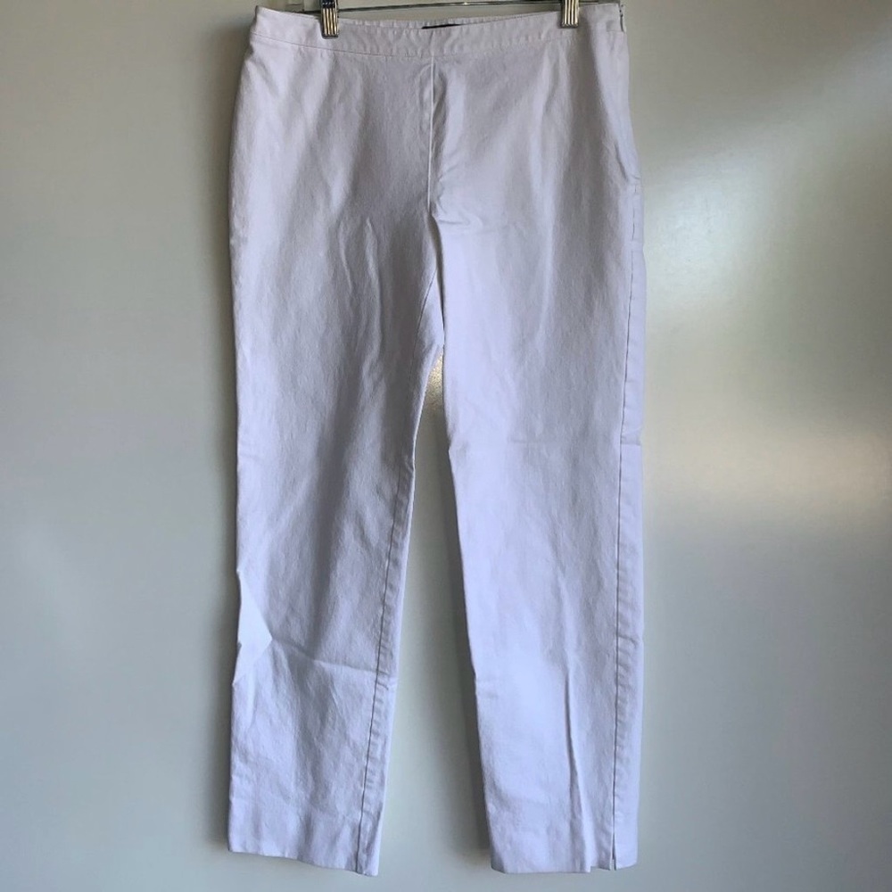 Lafayette 148 New York White Cropped Pants
